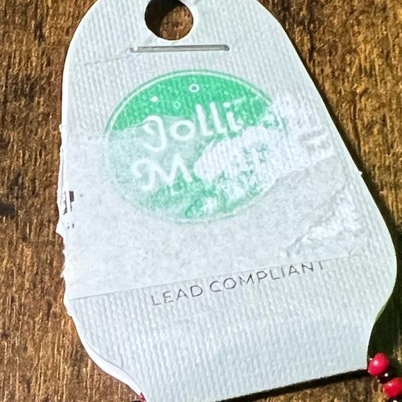 NWT Jolli Molli Women's Christmas Stocking Pendant Necklace‎ Red/Black Plaid - Picture 4 of 4